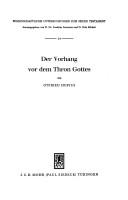 Cover of: Der Vorhang Vor Dem Thron Gottes (Wissenschaftliche Untersuchungen Zum Neuen Testament)