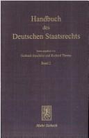 Cover of: Handbuch des deutschen Staatsrechts, 2 Bde.