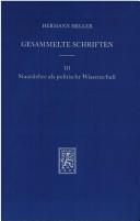 Cover of: Gesammelte Schriften, 3 Bde.