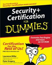 Cover of: Security+ Certification for Dummies by Lawrence H. Miller, Peter H. Gregory