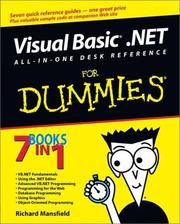 Cover of: Visual Basic .NET all-in-one desk reference for dummies by Richard Mansfield