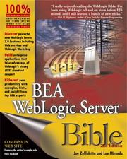 BEA WebLogic server bible by Joe Zuffoletto, Lou Miranda