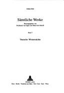 Cover of: Samtliche Werke Volume Teutsche Winternach