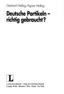 Cover of: Deutsche Partikeln-richtig Gebraucht