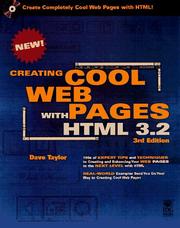 Cover of: Creating cool HTML 3.2 Web pages