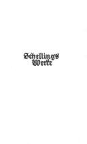 Schellings Werke by Friedrich Wilhelm Joseph von Schelling, Friedrich W. J. Schelling, Manfred Schröter