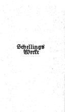 Cover of: Schellings Werke by Friedrich Wilhelm Joseph von Schelling
