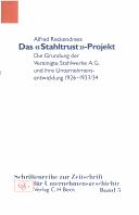 Cover of: Das "Stahltrust"-Projekt by Alfred Reckendrees