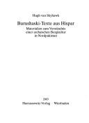 Cover of: Burushaski-Texte Aus Hispar by Hugh Van Skyhawk