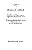 Cover of: Reise nach Rußland. Feuilletons, Reportagen, Tagebuchnotizen 1919 - 1930.