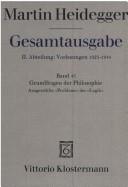 Cover of: Gesamtausgabe Abt. 2 Vorlesungen Bd. 45. Grundfragen der Philosophie.