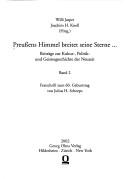 Cover of: Preussens Himmel Breitet Seine Sterne--: Beitrage Zur Kultur-, Politik- Und Geistesgeschichte Der Neuzeit: Festschrift Zum 60. Geburtstag Von Julius H (Haskala,)
