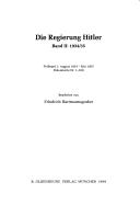 Cover of: Die Regierung Hitler.