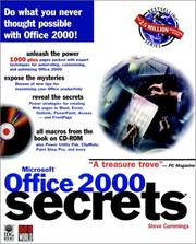 Cover of: Microsoft Office 2000 secrets by Steve Cummings
