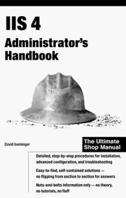 Cover of: IIS 4 Administrator's Handbook by David Iseminger