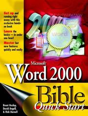 Cover of: Microsoft Word 2000 bible