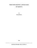 Cover of: The non-Bantu languages of Kenya (Language and dialect atlas of Kenya) by Bernd Heine