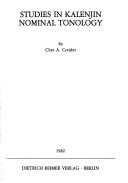 Cover of: Studies in Kalenjin nominal tonology (Language and dialect atlas of Kenya) by Chet A. Creider, Chet A. Creider