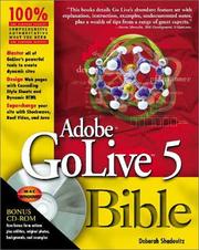 Adobe Golive 5 Bible by Deborah Shadovitz