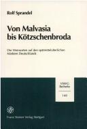 Cover of: Von Malvasia bis Kötzschenbroda