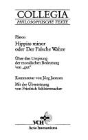 Platon, Hippias minor oder Der Falsche Wahre by Jörg Jantzen