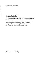 Alter(n) als 'gesellschaftliches Problem'? cover