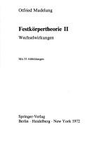 Cover of: Festkörpertheorie II: Wechselwirkungen (Heidelberger Taschenbücher)