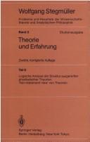 Cover of: Logische Analyse der Struktur ausgereifter physikalischer Theorien. 'Non-statement view' von Theorien