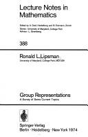 Cover of: Group representations: a survey of some current topics.