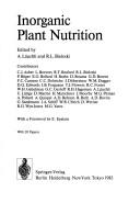 Inorganic Plant Nutrition (Encyclopedia of Plant Physiology New Series)
