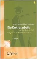 Cover of: Die Doktorarbeit - Vom Start zum Ziel by Barbara Messing, Klaus-Peter Huber