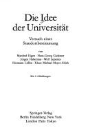 Cover of: Die Idee der Universität: Versuch einer Standortbestimmung