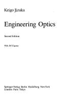 Cover of: Engineering Optics : 2nd Edition 1987