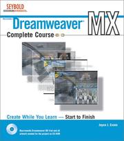 Cover of: Dreamweaver MX Complete Course | Joyce J. Evans