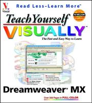 Cover of: Teach yourself visually Dreamweaver MX by Janine Warner
