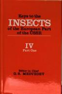 Cover of: Keys to the Insects of the European Part of the USSR by G. S. Medvedev