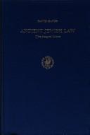 Cover of: Ancient Jewish law: three inaugural lectures