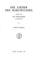 Cover of: Die Leider Des Bakchylides