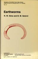 Cover of: Earthworms (Synopses of the British Fauna) by R.W. Sims, B.M. Gerard