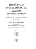 Cover of: Hebraisches Und Aramaisches Lexikon Zum Alten Testament