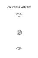 Cover of: Congress Volume: Uppsala (Vetus Testimentum, Supplements)