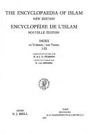 Cover of: Encyclopedia of Islam: Index to Volumes 1-3