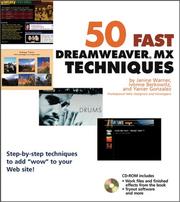 Cover of: 50 Fast Dreamweaver MX Techniques