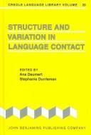 Cover of: Structure And Variation in Language Contact (Creole Language Library)