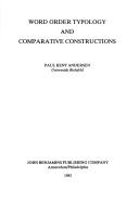 Word Order Typology and Comparative Constructions by Paul Kent Andersen