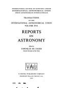 Cover of: Transactions of the International Astronomical Union:Reports on Astronomy (Transactions of the International Astronomical Union) | C. Jager