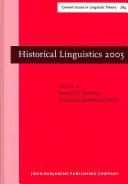 Cover of: Historical Linguistics 2005 by 