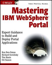 Cover of: Mastering IBM WebSphere Portal | Ron Ben-Natan