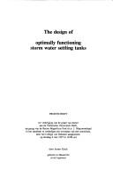 Cover of: The Design of Optimally Functioning Storm Water Setting Tanks | Jeroen Kluck