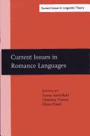 Cover of: Current Issues in Romance Languages (Current Issues in Linguistic Theory)